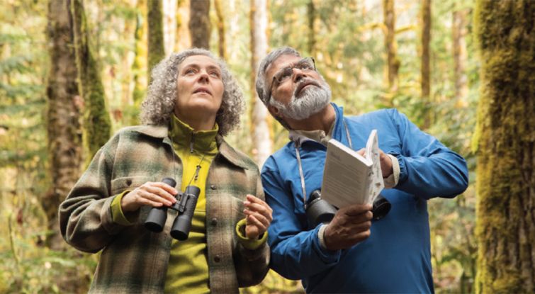 A couple exploring the nature